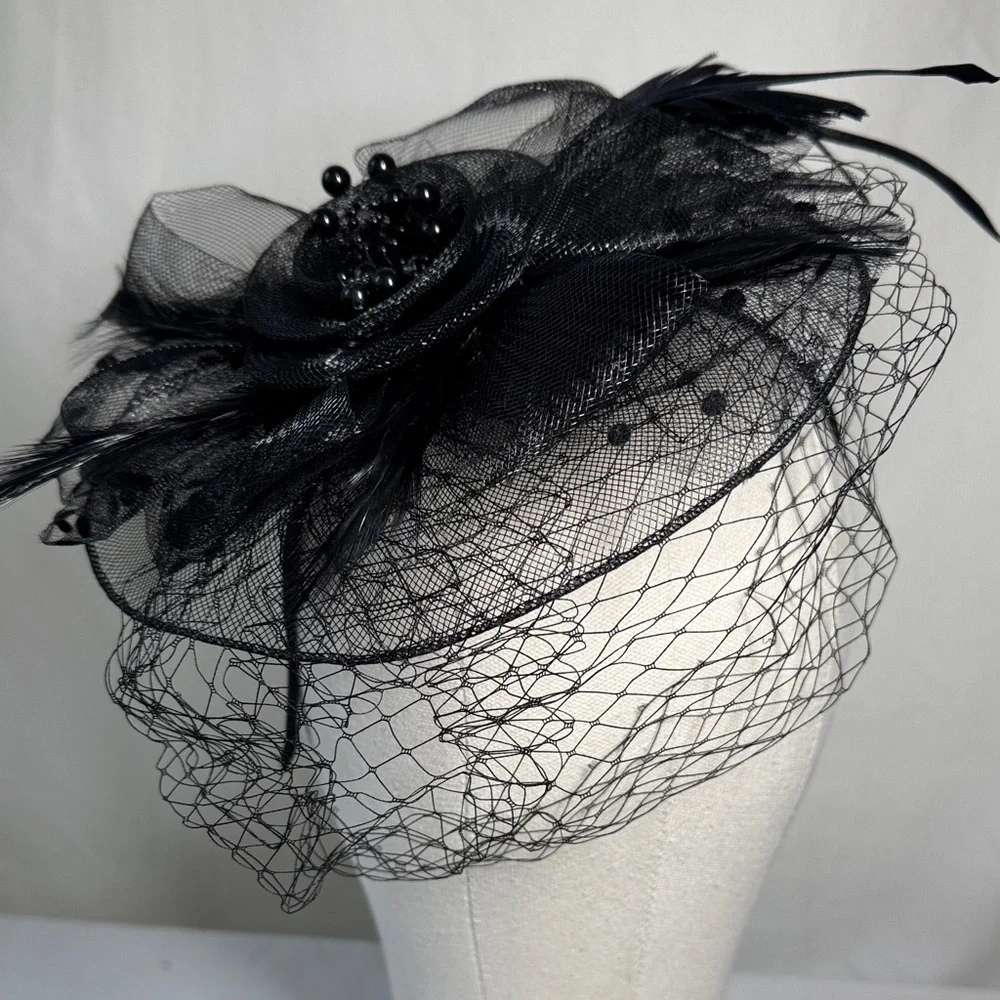 Elegant Black Fascinator Hat